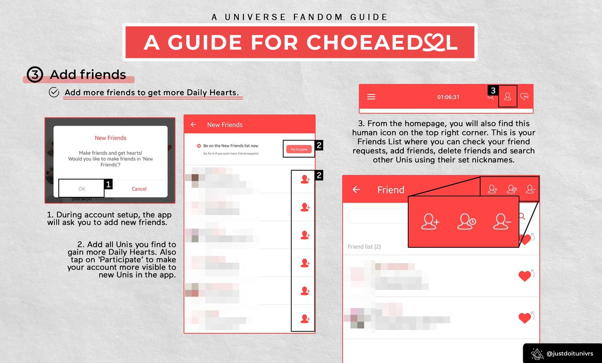 [] 𝐀𝐃𝐃 𝐅𝐑𝐈𝐄𝐍𝐃𝐒 ╰ Add as many friends as you can to gain more Daily Hearts