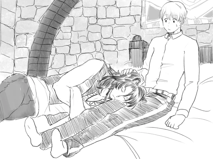 我が家の男監督生くんはまたたび成分でもあるんだろうか落書き 