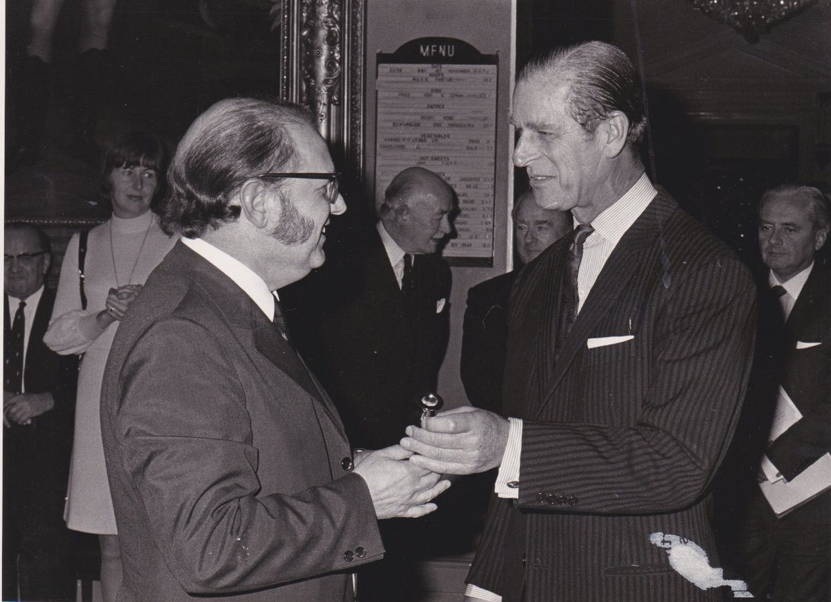 My dad with the Duke of Edinburgh. Not sure what this was about. He was NOT a Royalist.