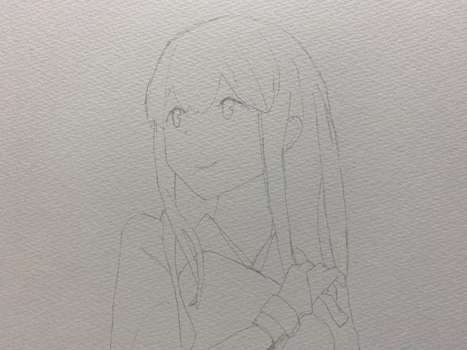 赤城さんの途中絵です。
①薄めの下書き→②線を濃いめに→③色を下塗り→④色を濃いめに
という感じです。
オフで穏やかな感じの赤城さんというお声を聞けてとても嬉しいです😊
またしばふさんらしさがあって良い!というご感想もすごく嬉しいです‼️
沢山のいいね等をありがとうございました✨ 