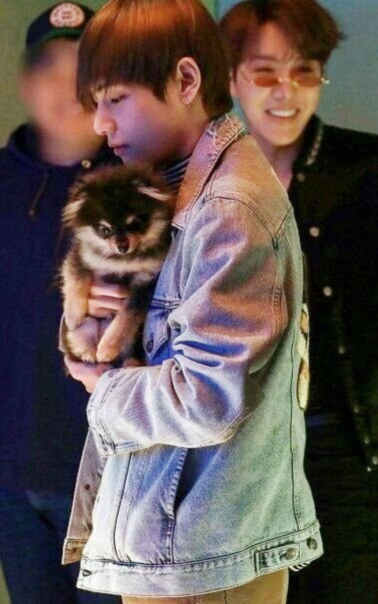 Taehyung being the best father to yeontan. A thread  @BTS_twt