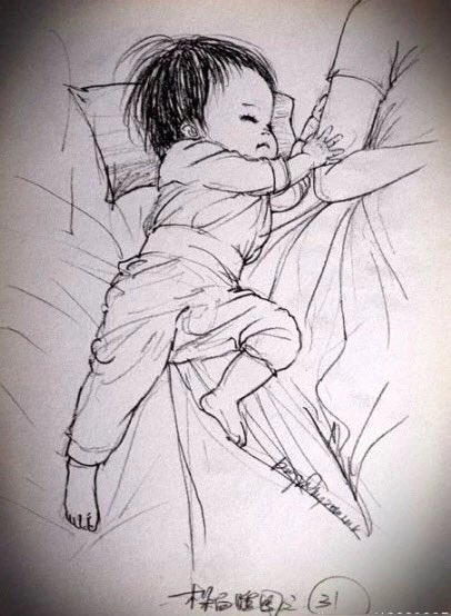 baihebaihe0707's tweet image. 这是一位爸爸画的女儿的睡姿😊👍爸爸的爱💖
来自书画新风景。