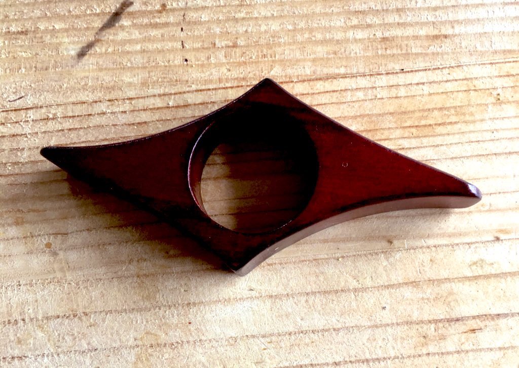 A few people got it...It’s for holding a book page open when you’re reading aloud. 

A simple work of genius.