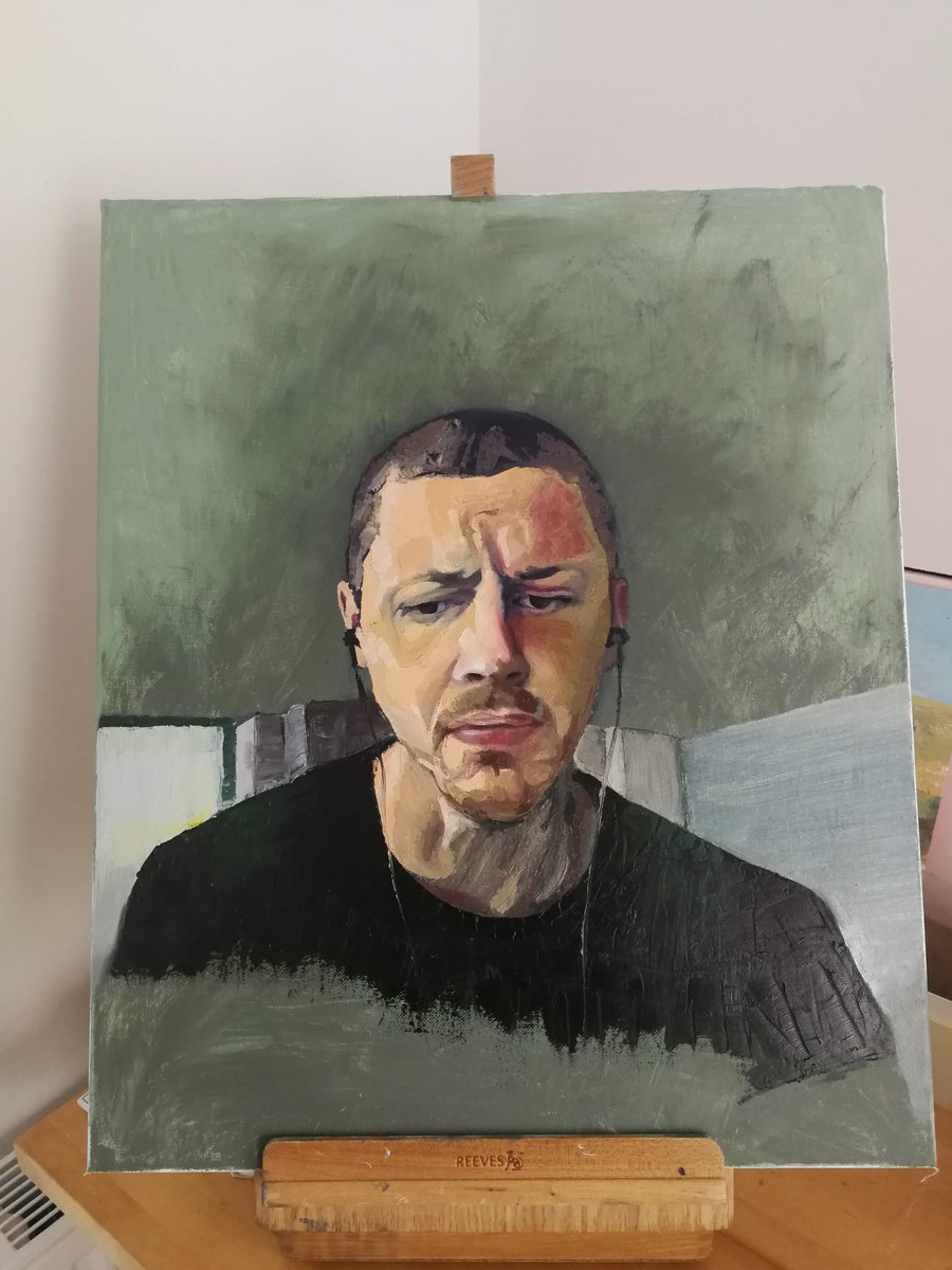 terrace_gallery's tweet photo. Going to miss our #poatw Sunday morning in the studio as it's so fascinating to watch Dave Pentins paintings come to life over the course of a few hours...

#lockdown #stayingcreative #artiststudios #smallgallery https://t.co/e6TNQcRfCB