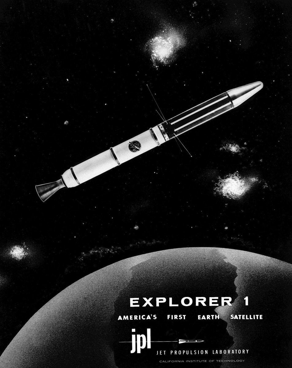 And 20 years later in 1955 The US announced they would put a satellite into orbit in 1957 to mark International Geophysical Year, using a modified Jupiter rocket caled Juno 1. The satellite - called Explorer 1 - would carry a number of scientific instruments.