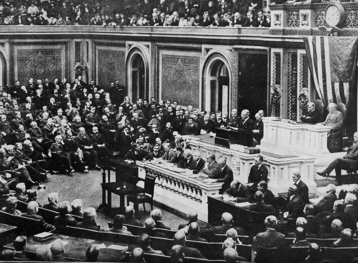 This gives a different understanding to the following line from Wilson's April 2, 1917 address to Congress:"It is a fearful thing to lead this great peaceful people into war, into the most terrible and disastrous of all wars, civilization itself seeming to be in the balance."