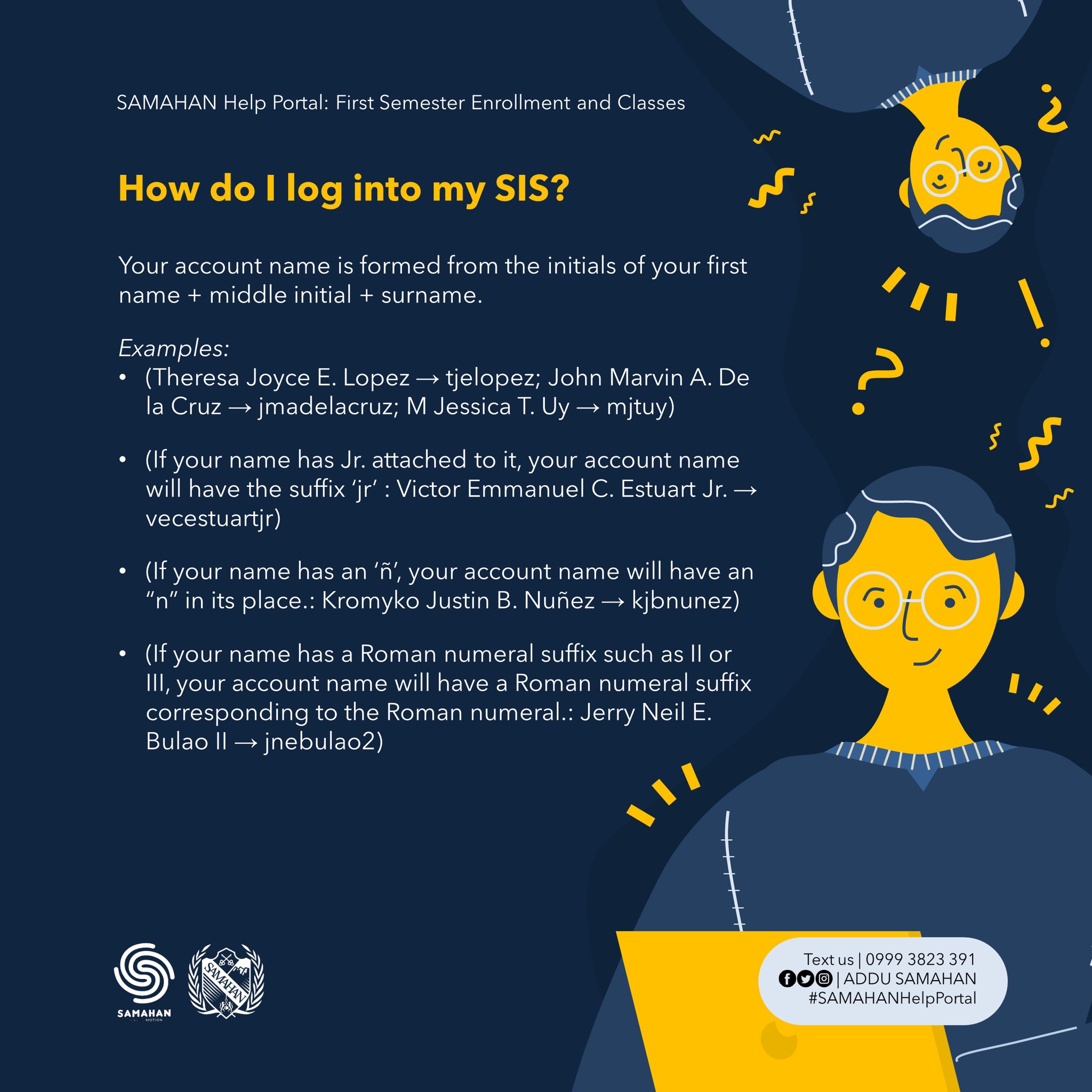 Addu Samahan On Twitter Here S How To Log Into Your Sis And How To Determine Your Sis Password Listed Below Are Certain Applications Professors May Use For Instructional Purposes For Your
