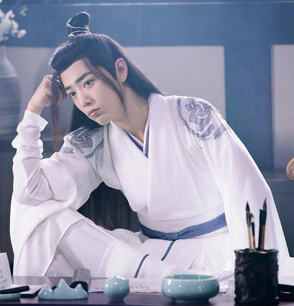 young wei wuxian while copying the 3000 rules of the lan clan