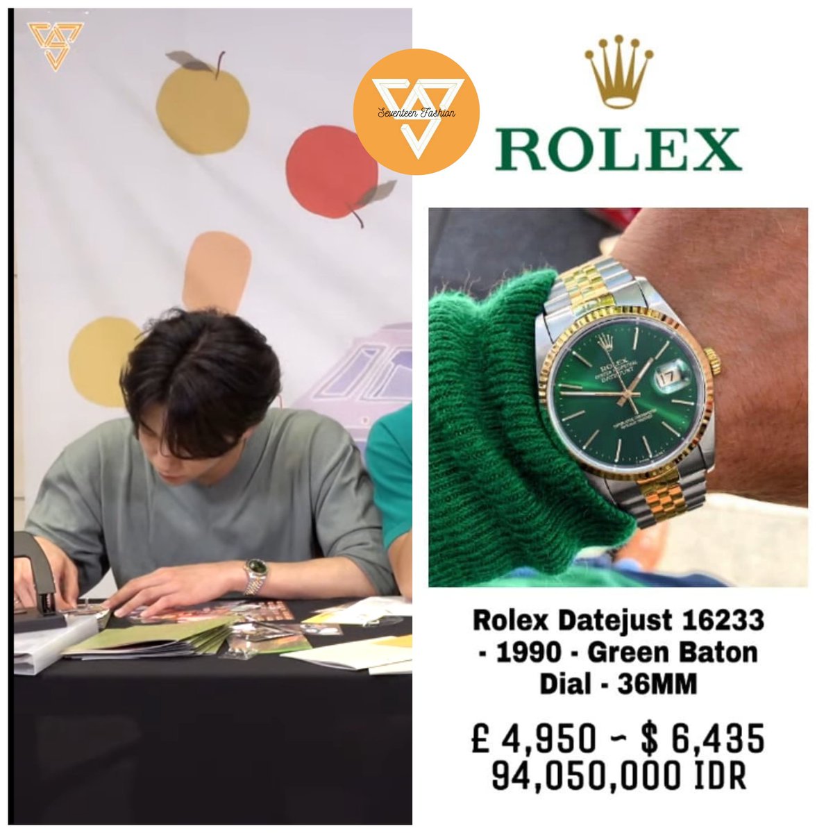 Joshua wore Rolex Watch for SEVENTEEN 7TH MINI ALBUM '#헹가래[Heng