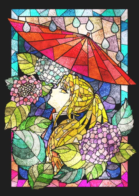 #鳴神月あつまれ鳴柱
素敵な企画ありがとうございます?⚡️?(大遅刻)

「黄梅の雨と紫陽花」

(ちょっと縦長のイラストなのでクリックして見てね…✨) 