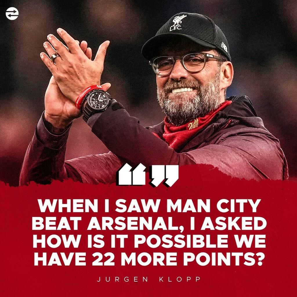 TransfersTV's tweet photo. Jurgen Klopp can't believe the gap 😂 #Liverpool #ManCity https://t.co/dr5YIlElej https://t.co/DF5hoIkNPB