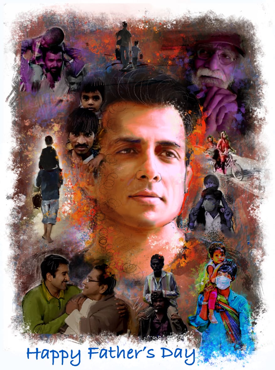 AjitGoud14's tweet photo. Father, Brother and family for millions of migrants @sonusood. Happy Father’s Day ❣️ https://t.co/R75i5jRtkW