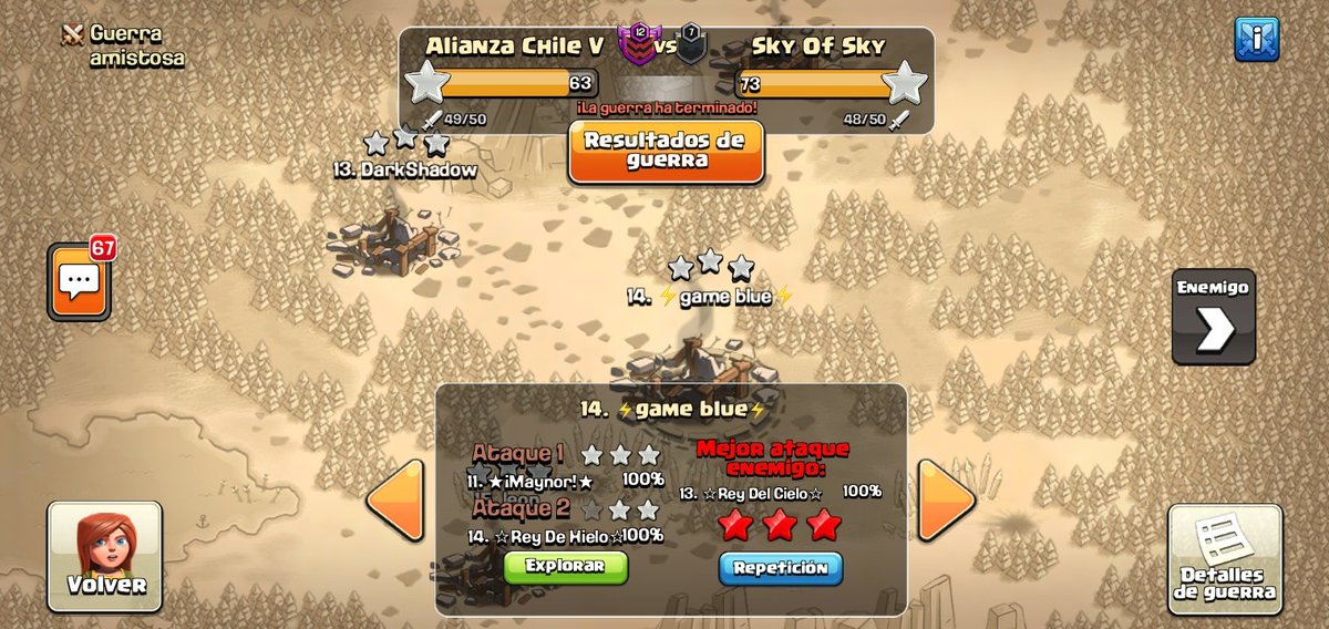 4to de final de @MoonCup27 Contra <a href="/SkyOfSky4/">Sky Of Sky</a> , excelente guerra, un honor haber jugado con los cabros de <a href="/ClanRockChile/">Clan Rock Chile</a> ♥️