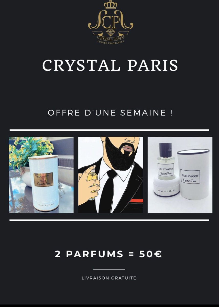 crystalparis5's tweet photo. ✨ Offre spéciale : 2 parfums à 50€ ✨ https://t.co/Fg8cy0aHxz