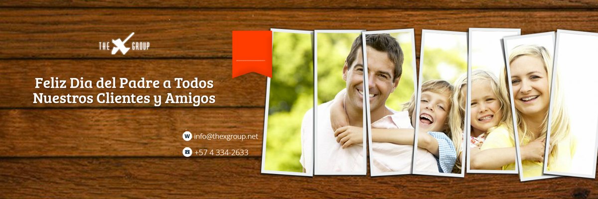 TheXGroupSAS's tweet photo. Feliz Día para todos nuestros clientes y amigos que ostentan el titulo de Padre. https://t.co/318DfD7gRQ