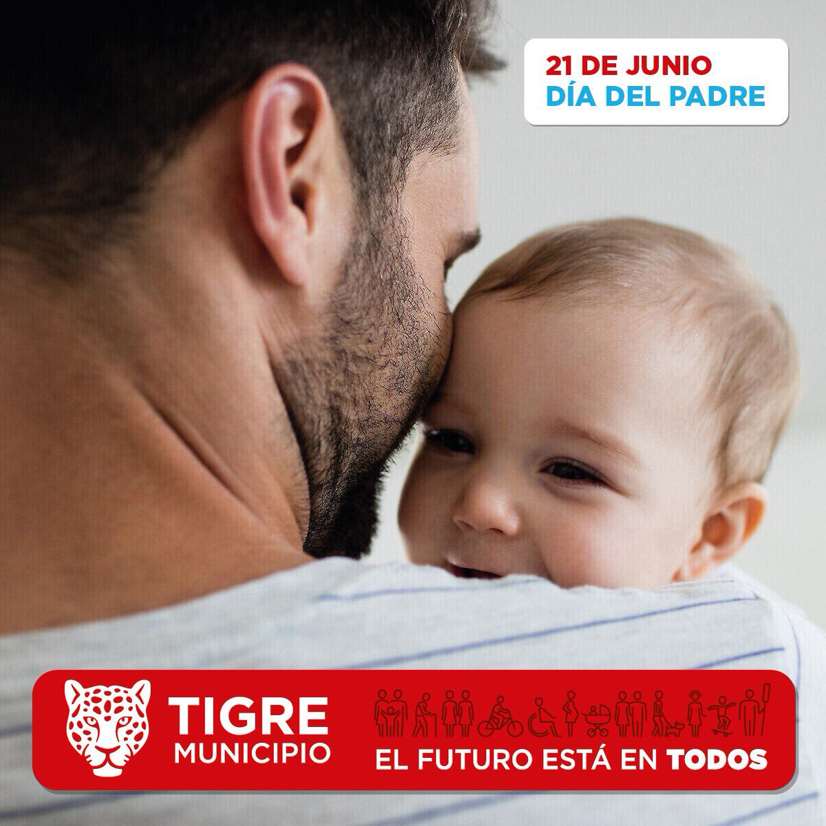 MunicipioTigre's tweet photo. A todos los papás, les deseamos un muy #FelizDíaDelPadre. ¡#BuenDomingo Tigre! https://t.co/1r3GC8twdH