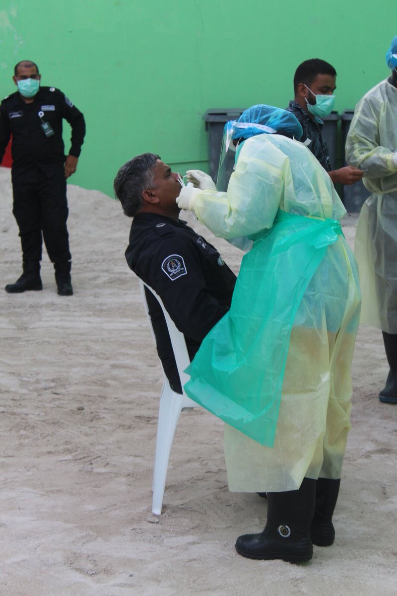 ahumadhumohamed's tweet photo. HPA began testing the officers & inmates of #MalePrison following the positive case of an officer yesterday.
We are enforcing the endorsed protocol to ensure the safety & protection of inmates & officers.
#nooneleftbehind https://t.co/gusE4LKimQ