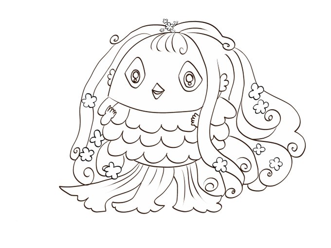 ぬりえ用のtwitterイラスト検索結果 古い順