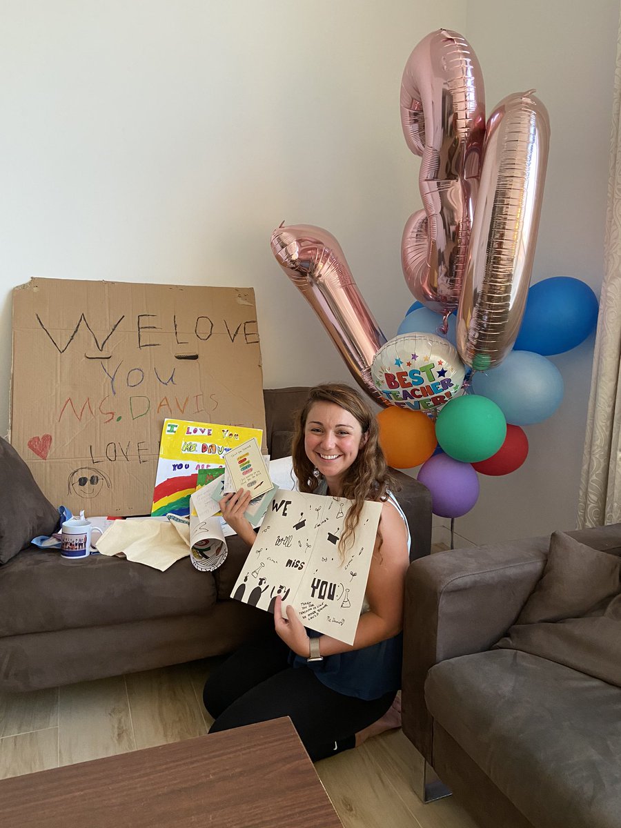 j_davis253's tweet photo. Tonight I had the best surprise in the world! My students and parents surprised me with signs, love, their smiles and even an ice cream truck!! What an incredible group this year 😊 feeling overwhelmed with love and #joy thank you!! https://t.co/VyHW2ZRzqy