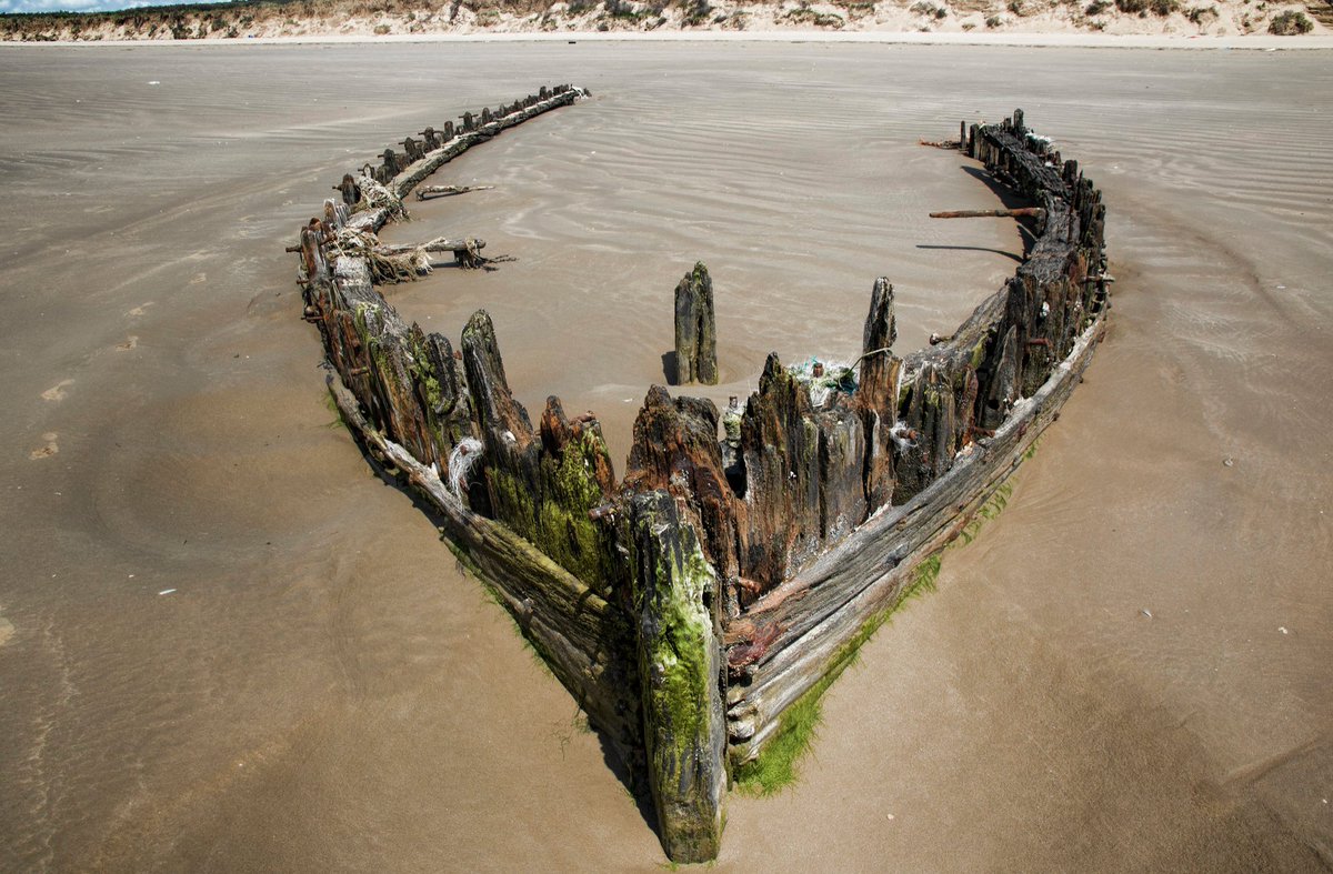 Several of the beach's shipwrecks are frequently exposed by stormy weather. Constant changes in the deep, shifting sands unearth scores of wrecks, plus flotsam and jetsam artefacts - including huge anchors, unexploded bombs and even grim human remains…