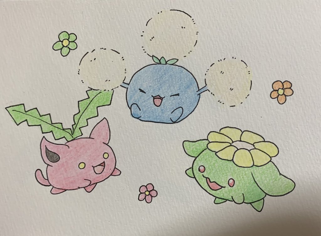 未唯 ミイ ｶｺｴ ハネッコ ポポッコ ワタッコ ポケモンイラスト 私の絵柄が好みって人にフォローされたい ポケモン絵描きさんと繋がりたい T Co Ijw8ulouwz Twitter