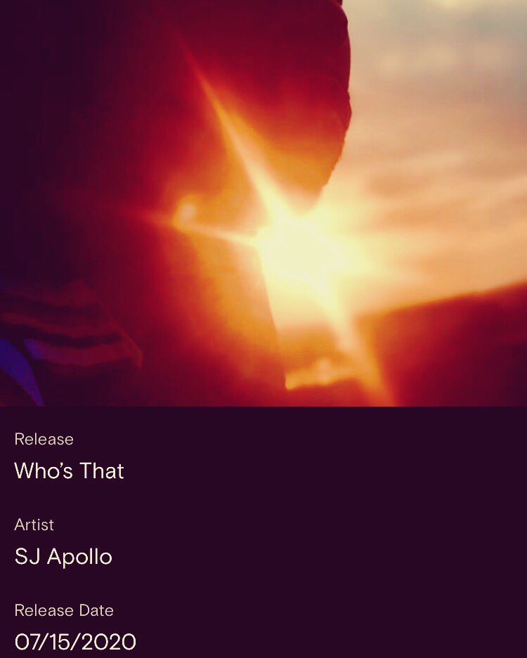 SJApollo's tweet photo. โWhoโs That?โ
Coming to all platforms
Was going to just release this!๐ต๐
Then I had a craving to shoot a vid for this vibe.๐ฅ
Might as well do both ๐ค๐พ
7-15-20
PS I love this shxt
#TFSH ๐ ๐ถ
#Itunes
#Applemusic
#Spotify
#GooglePlay
#tidal #ChannelOfFly
#SaintLouis https://t.co/K8T2fEeF1S
