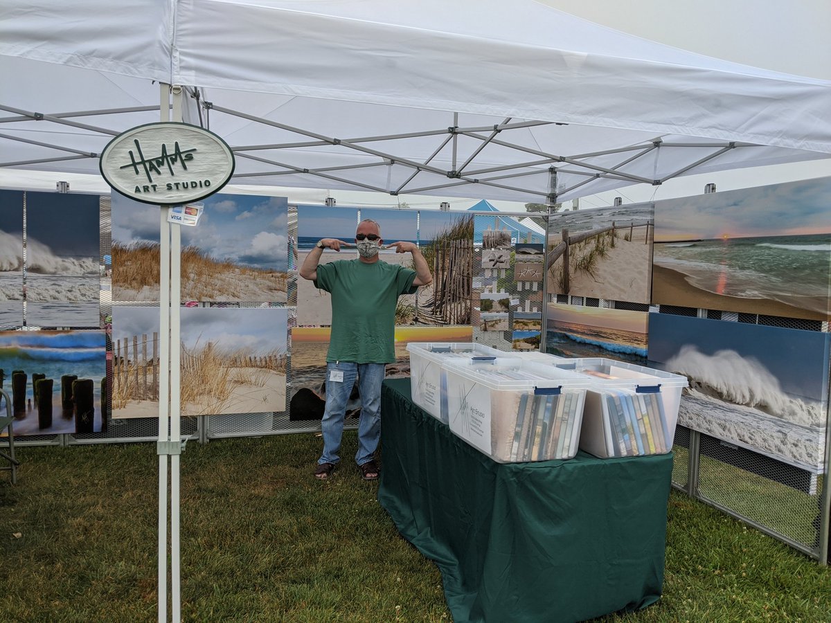 HammsArtStudio's tweet photo. Set up and ready! #vikingshows #vikingvillage #barnegatlight #harveycedars #beachhaven #longbeachisland #longbeachislandnj #lbi #lbinj #lbilife #lbitime https://t.co/836wPyUAlQ