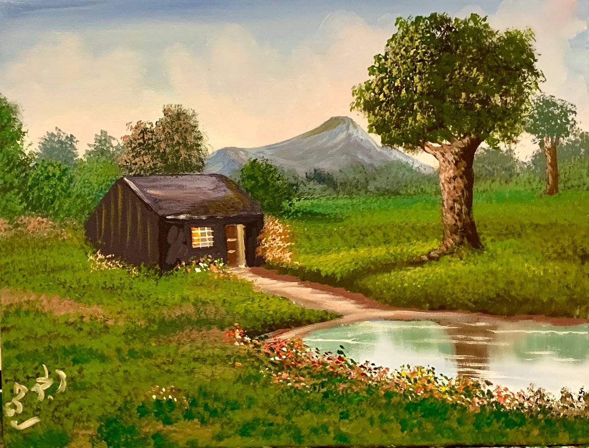 الجوهره العتيبي رسامه سعوديه On Twitter جديدي لوحه بالالوان رسم طبيعه مقاس اللوحه ٦٠في٥٠سم وقت الرسم ساعتان