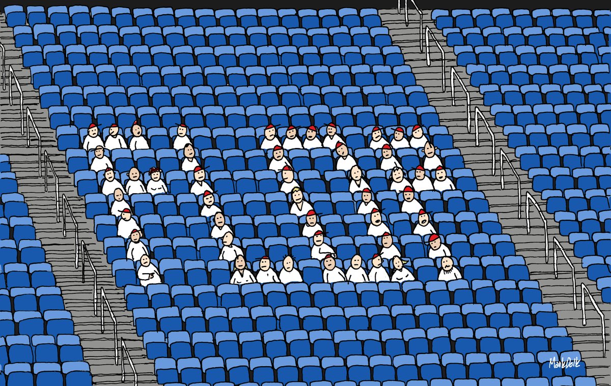 mark_dolk's tweet photo. About 7000 Trumpers showed up instead of the expected 800.000. The Trump rally in Tulsa was a flop. A big flop, just like the president. @realDonaldTrump @EricTrump #FLOPGATE #Flopapalooza #Flop45 #Emptyseats #TrumpRallyFail https://t.co/5bkH9BjOvh