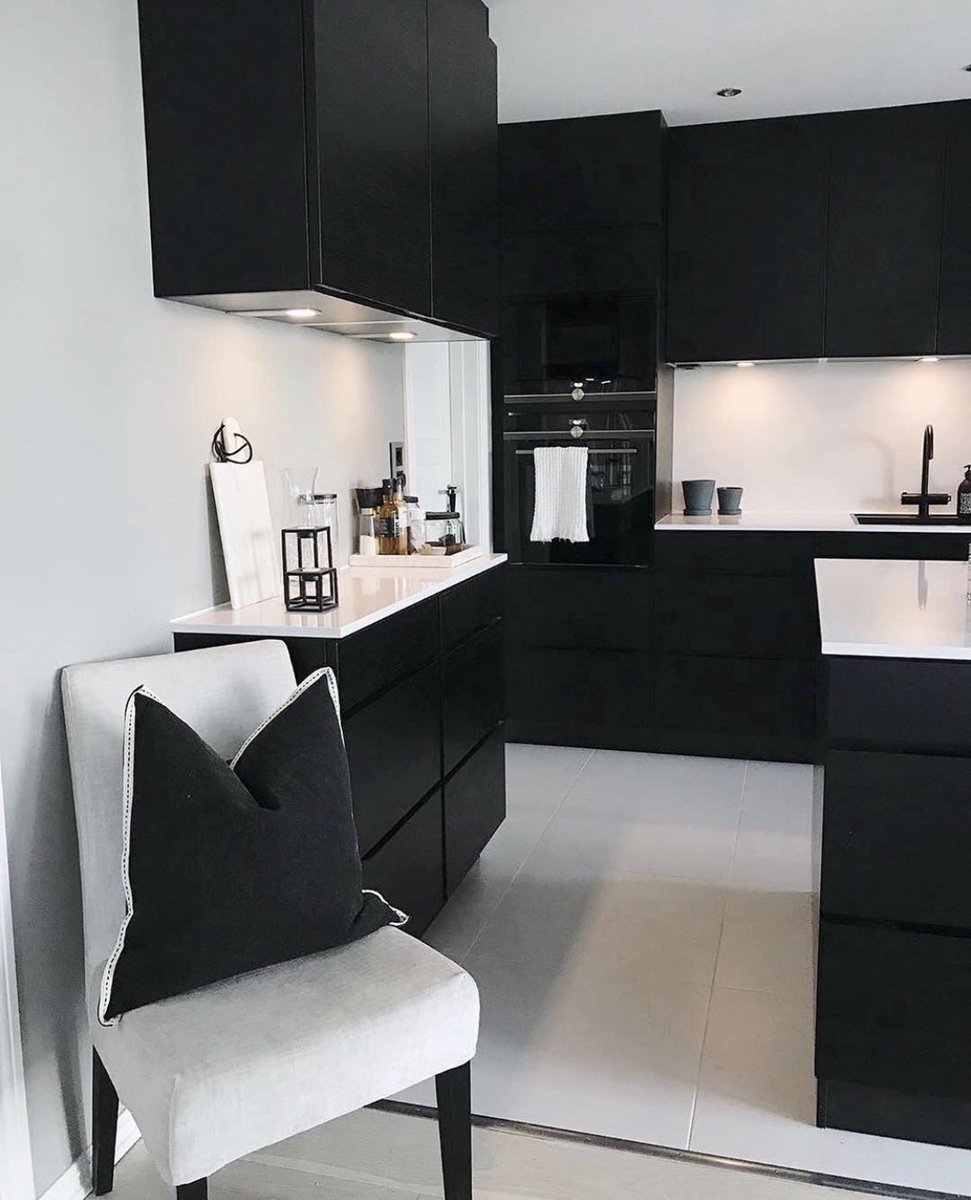 This dark toned interior is stunning