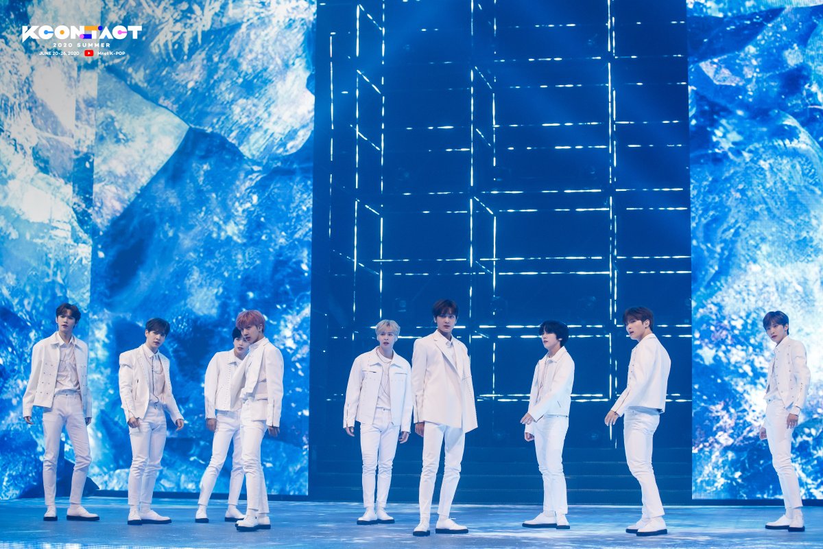 KCON_official's tweet photo. [KCON:TACT 2020 SUMMER] DAY 2 #CRAVITY

We couldn't be happier after watching @CRAVITYstarship !
Cloud 9 doesn't seem so far when being with them !

▶WATCH #KCONTACT NOW: https://t.co/r2LY9mGrzA 
#KCON #KCON2020 #LetsKCON247 https://t.co/bcckAbRQ1l