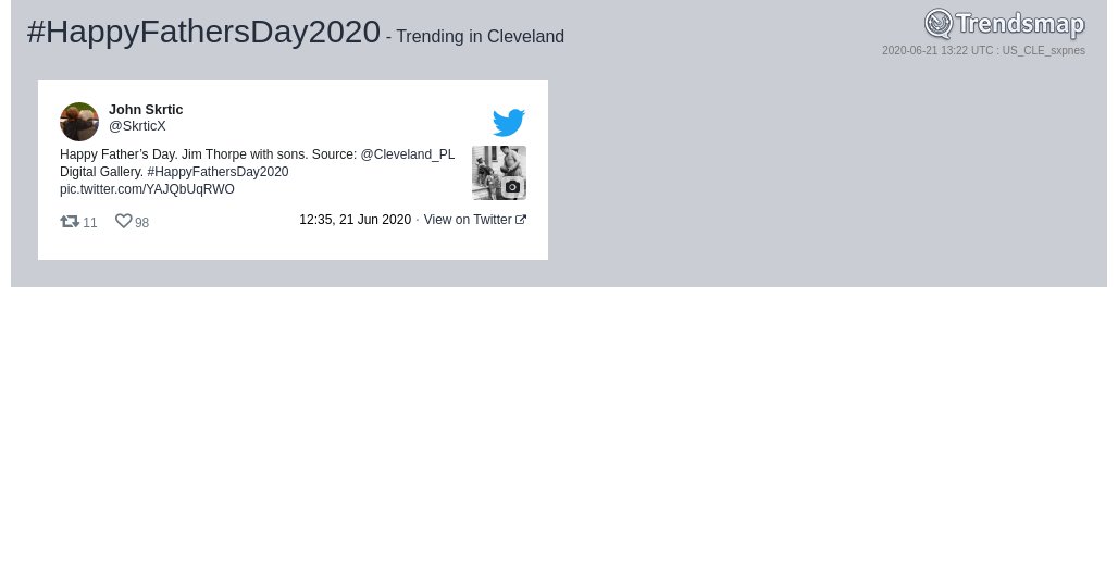 Trendsmap Cleveland tweet media