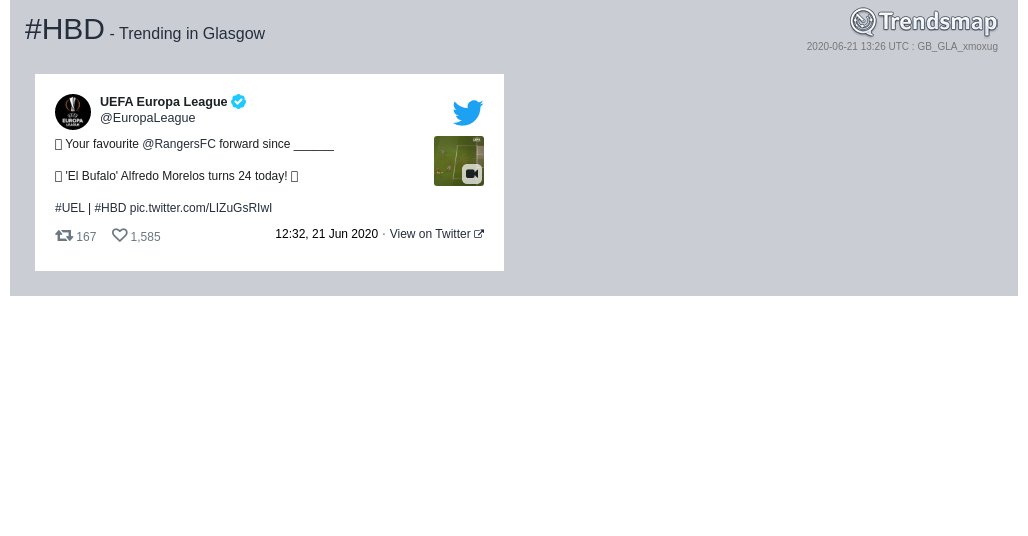 #hbd is now trending in #Glasgow

trendsmap.com/r/GB_GLA_xmoxug