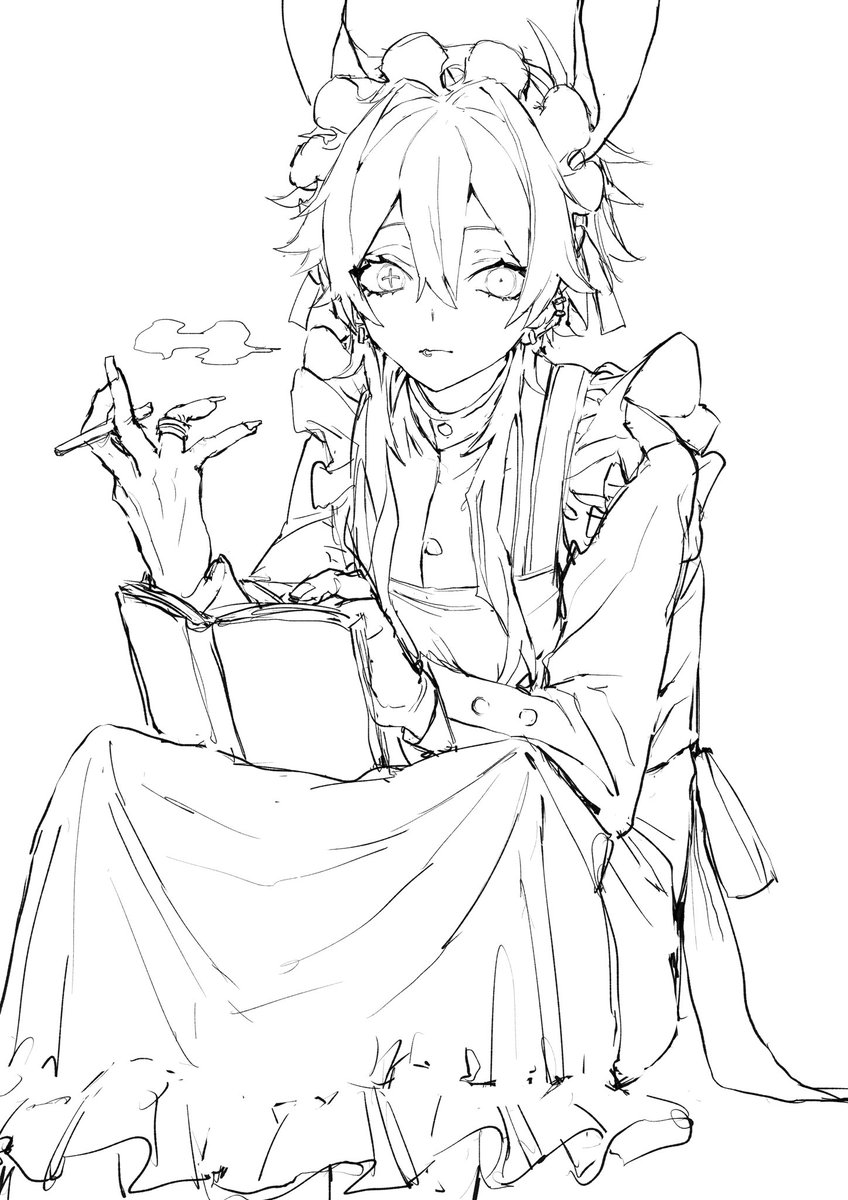 さくしゃ2 に On Twitter 良い子の塗り絵 ご自由にお塗りください