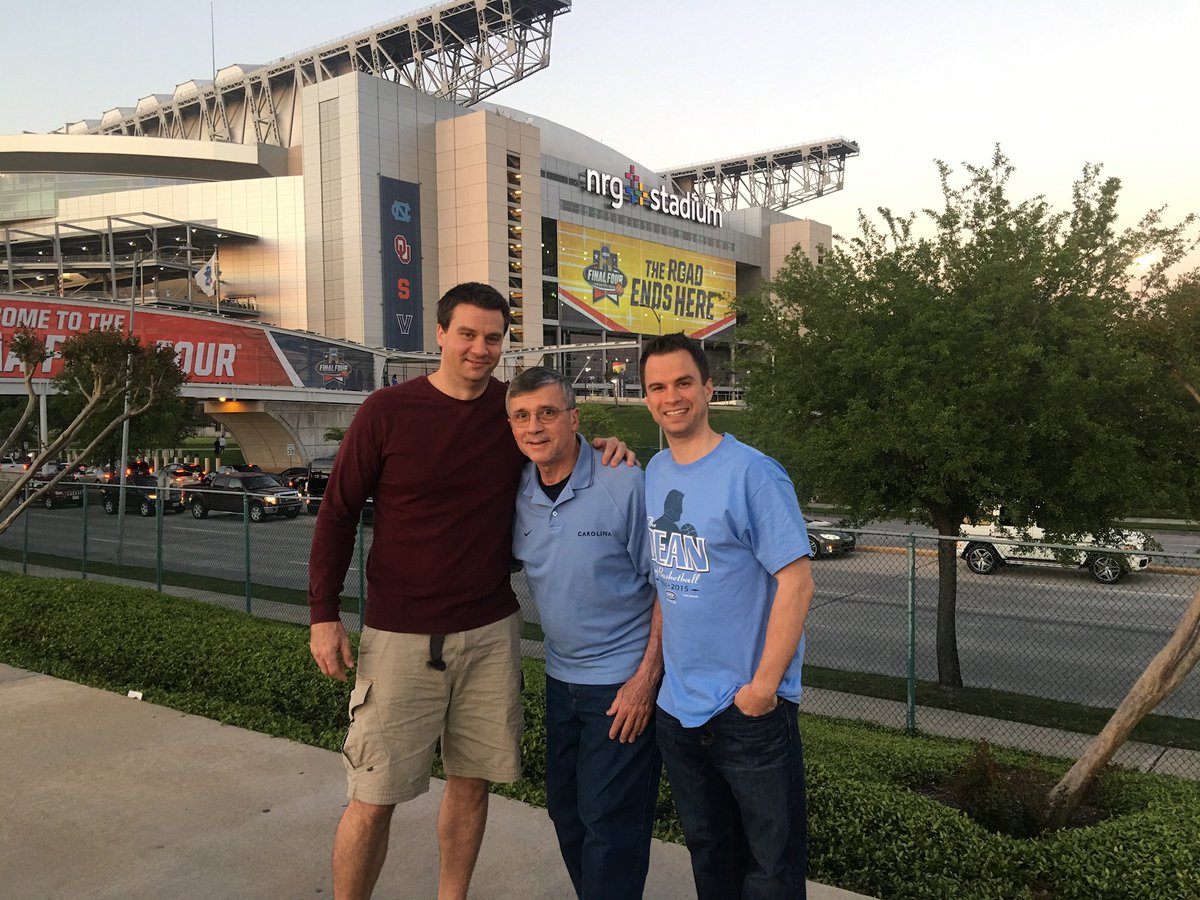 In 2016, we were able to see Carolina-Nova in Houston and the Kris Jenkins shot in person. The next year I was fortunate enough to take he and my Mom to Phoenix for the Final Four and we watched the Heels cut down the nets.