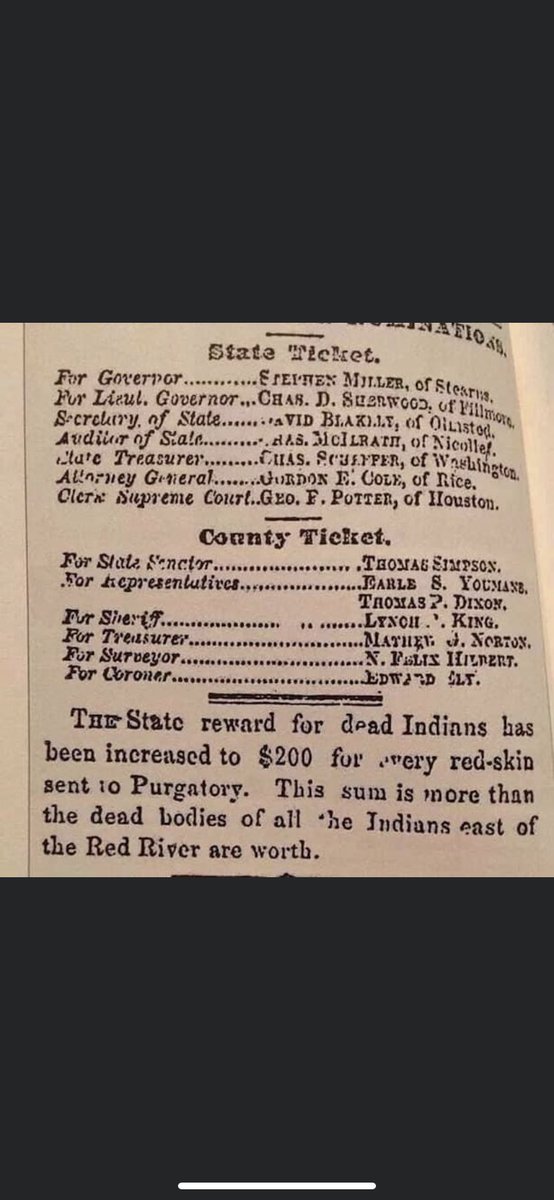 I bet my ancestors were really honored when this ad putting a $200 bounty on the heads of  #redskins sent to Purgatory came out.