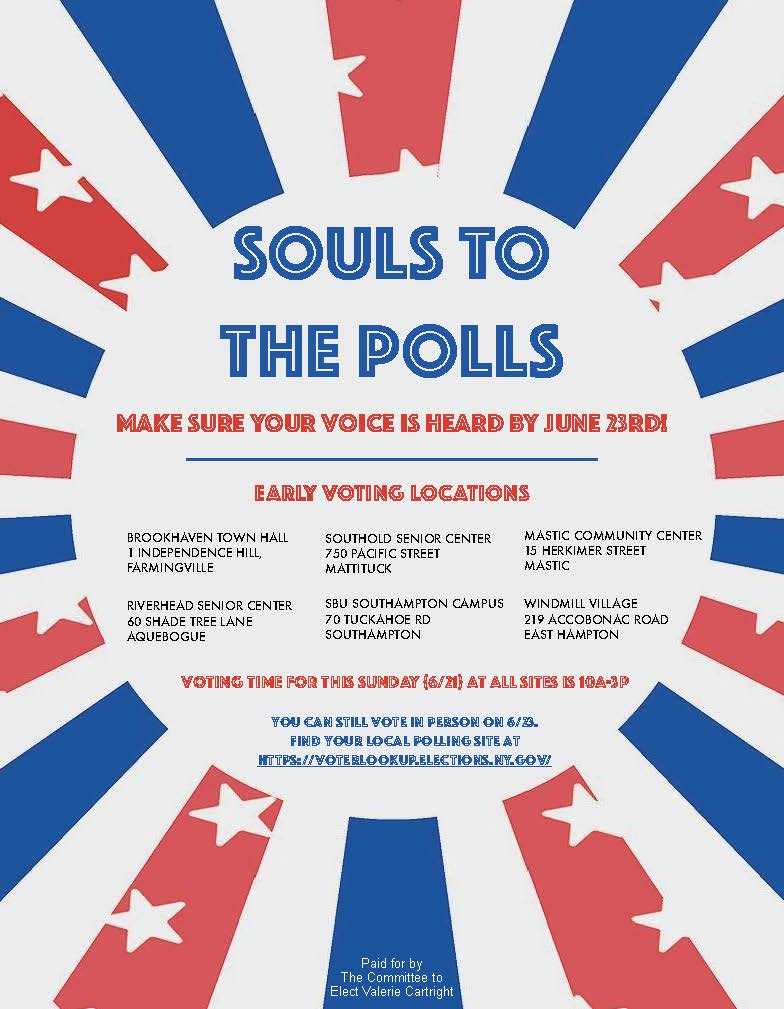 Today is the last day for early voting from 10A - 3P. Or you can vote in person on Tuesday at your regular voting location. So, if you can, head on out today and make sure your voice is heard (but not until you call your dad and wish him a Happy Father's Day!)
