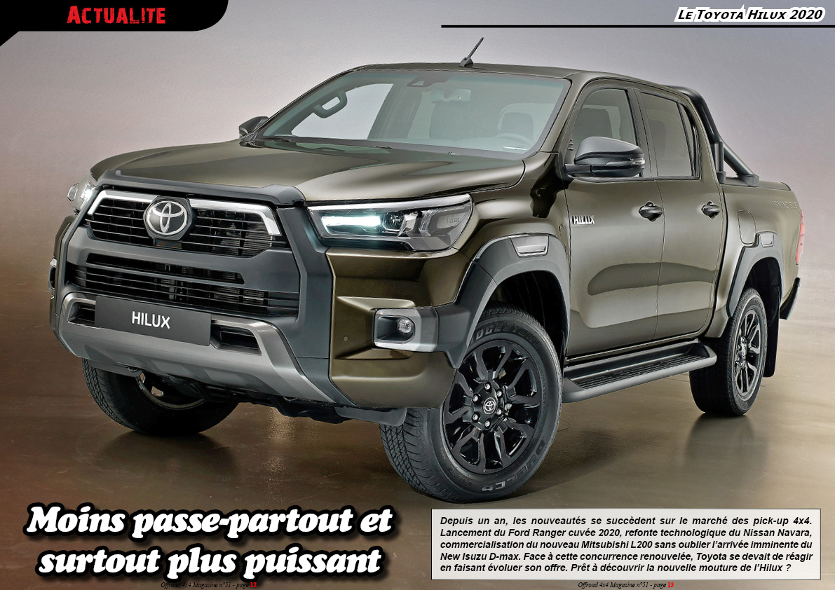 offroad4x4mag's tweet photo. Retrouvez le Toyota Hilux 2020 dans le numéro 51 d'Offroad 4x4 Magazine.

➡️ Disponible UNIQUEMENT sur https://t.co/xyakFBRKDh

#4x4 #offroad #4wd #offroad4x4mag #offroadmag  #toyotahilux #hilux2020 https://t.co/znpUIWHvY5