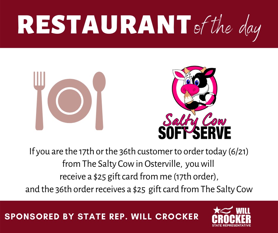 WillCrockerJr's tweet image. Today I challenge you to order from The Salty Cow on Main Street in Osterville - the Restaurant of the Day! If you are the 17th or 36th customer to order today, you will get a $25 gift card for your next order!#eatlocal #shoplocalcapecod #saltycowma