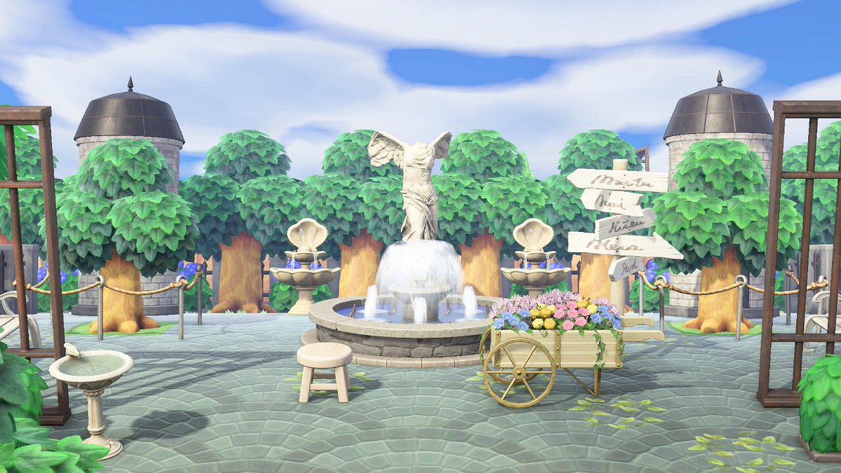 あつ森 噴水広場のレイアウト おしゃれなデザインまとめ