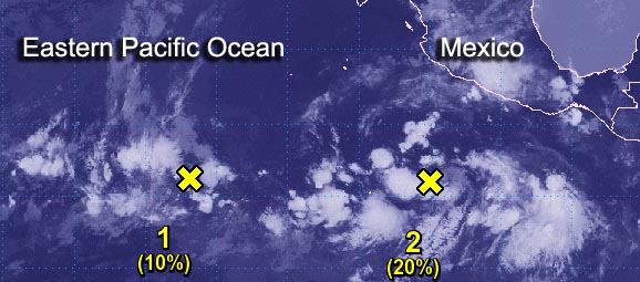 Eastern Pacific Systems Developing NOAA National Hurricane Center ...