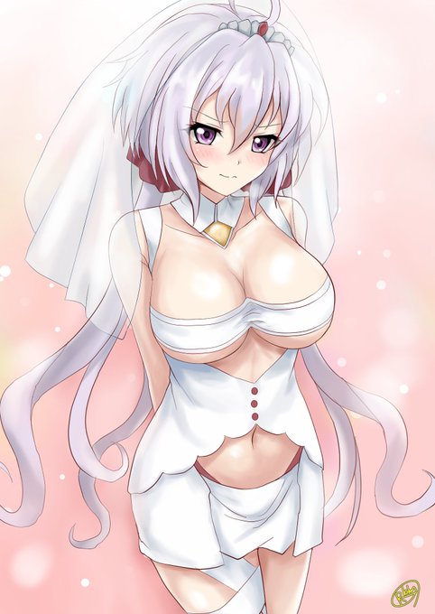 毎週シンフォギアお絵描き①
ウェディング雪音クリスちゃん。 