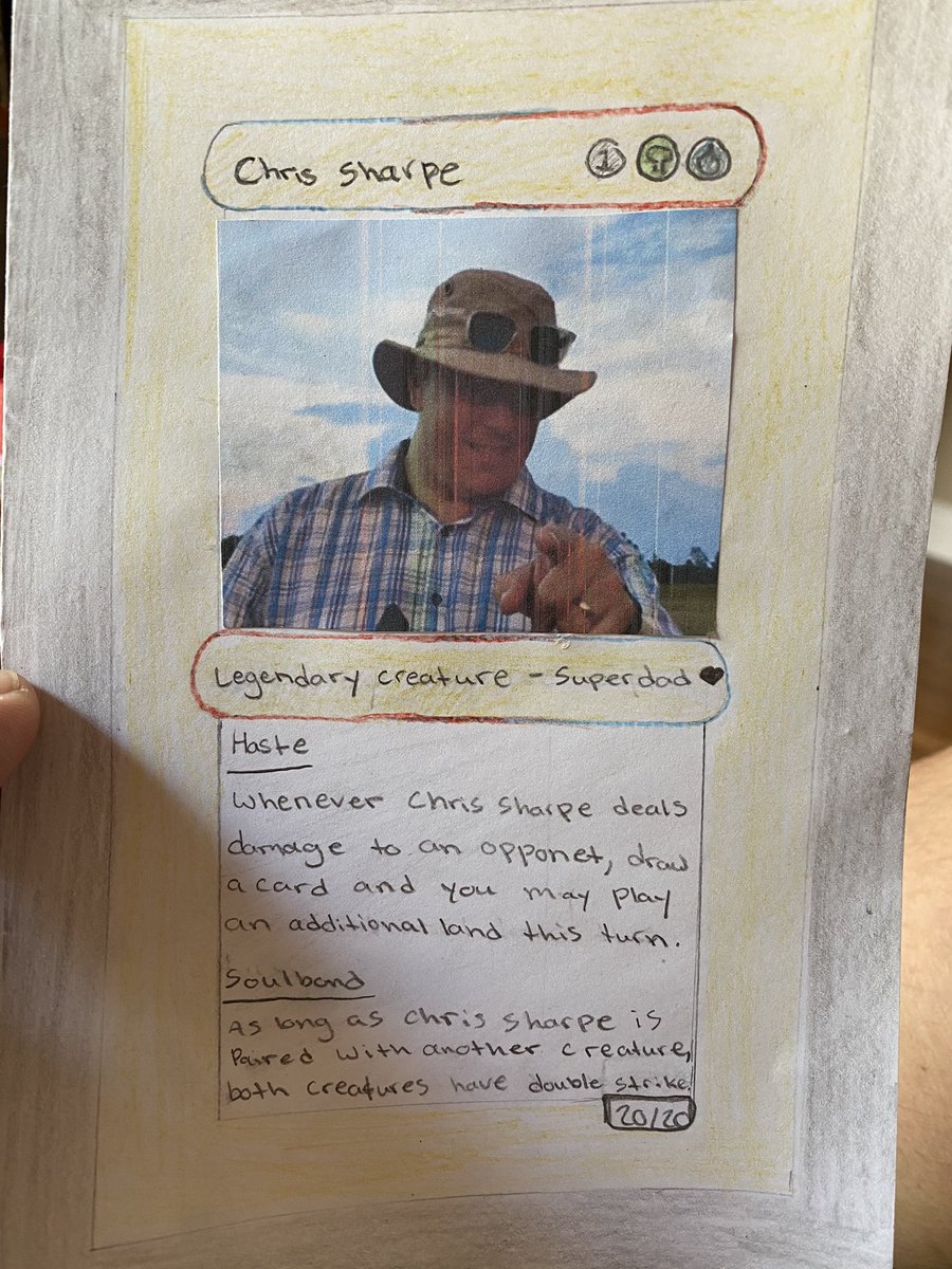 SignatureEng's tweet image. My Own personal MTG Card made by daughter Ella. For those that know the game, and I have played it for 25+year this is my new favorite card. #MTGArena