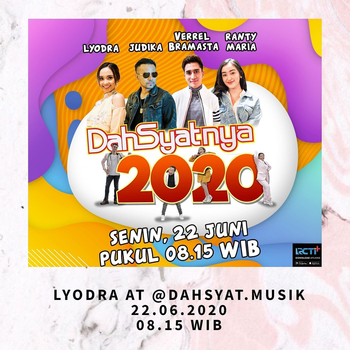 supportlyodra's tweet photo. ‼️TOMORROW‼️@LyodraIdol10 at @dahSyatMusik
•
•
•
#Lyodra #LyodraGinting #LyodraMargarethaGinting #LyodraIdol #LyodraIdol10 #Sweet17 #HappyBirthday #LyodraSweet17 #Dahsyat https://t.co/179JE8BNRc https://t.co/UGoFAd91aa