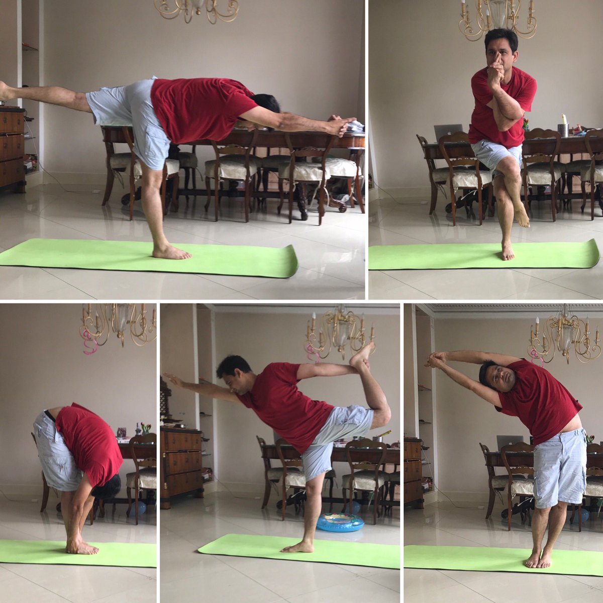 ndnitin's tweet photo. Practising yoga at home on occasion of International Yoga Day! Stay healthy, stay strong. #YogaAtHome #InternationalYogaDay https://t.co/I0Acaf103Z
