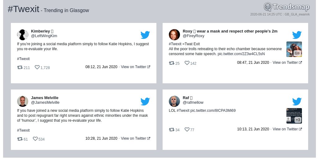 #twexit is now trending in #Glasgow

trendsmap.com/r/GB_GLA_ewamrk