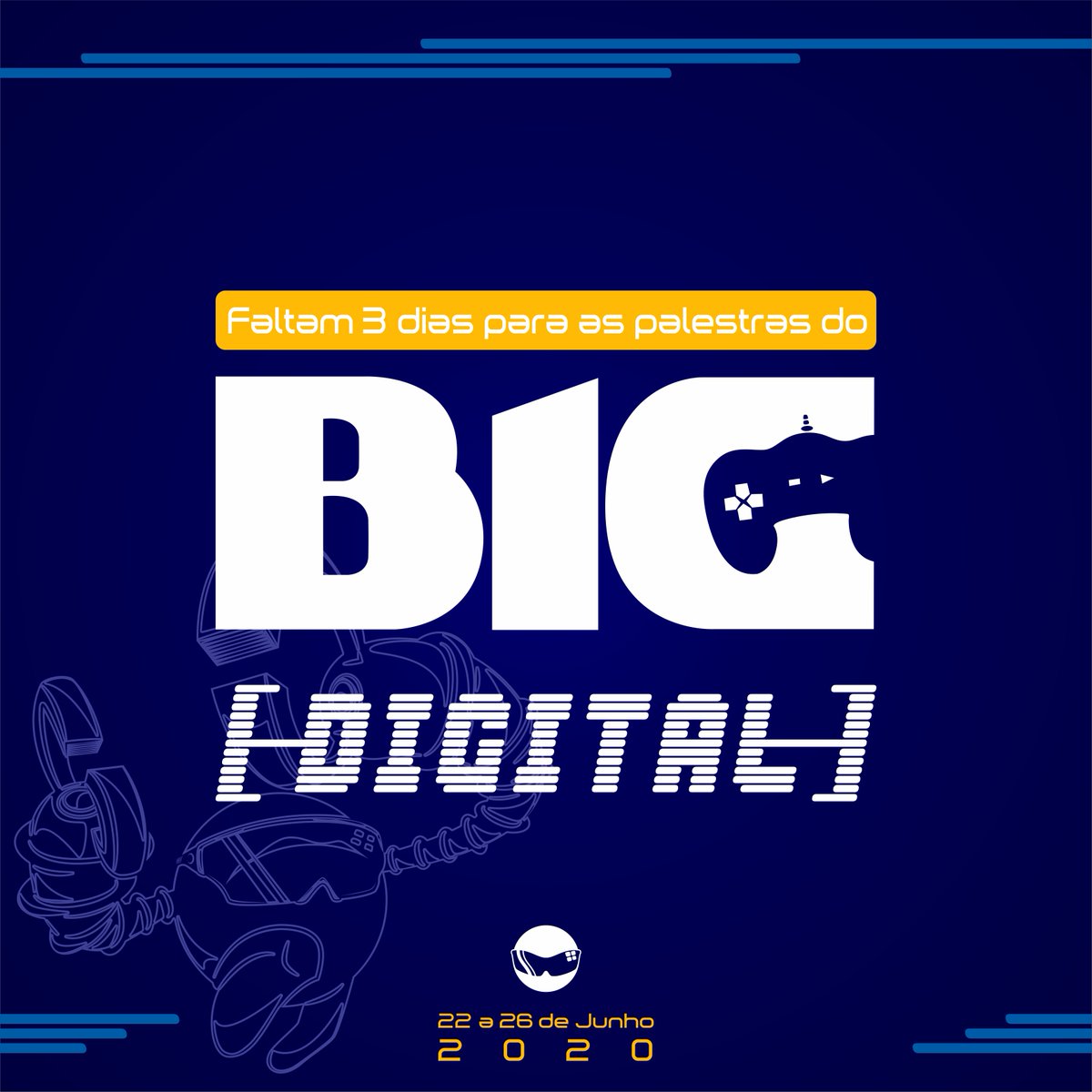 A contagem regressiva das palestras gratuitas do BIG Digital continua! Faltam só 3 dias!
Os painéis irão ocorrer nos dias 24 e 25 de junho. Inscreva-se: bit.ly/bigdigitaltalks
