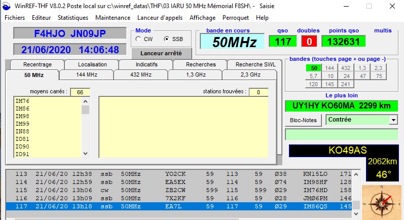 F4HJOjerome's tweet photo. Contest IARU Reg 1  ended  #IARUR1 #50Mhz #VHF #contest #f4hjo  Strange propagation (magic band ! ) , 117qso, tnx 73. https://t.co/jnMePMmbGv