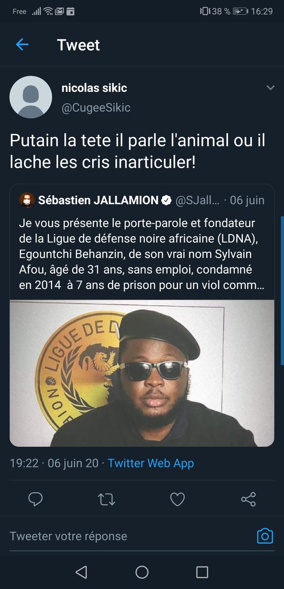 boitedeble's tweet photo. @datsmathilde_ @CassiotAnne Signalez son compte svp en plus d'être mysogine et haineux il est raciste https://t.co/7aJ7ZPIPVI