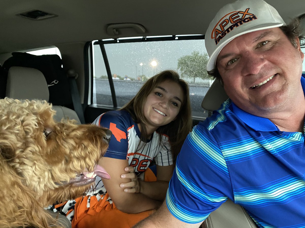 caitlin_beaty's tweet photo. Happy Father’s Day—thanks for supporting me 5 years in a row at a ball field especially in a rain delay! 🧡 https://t.co/IEFFtIDKsT